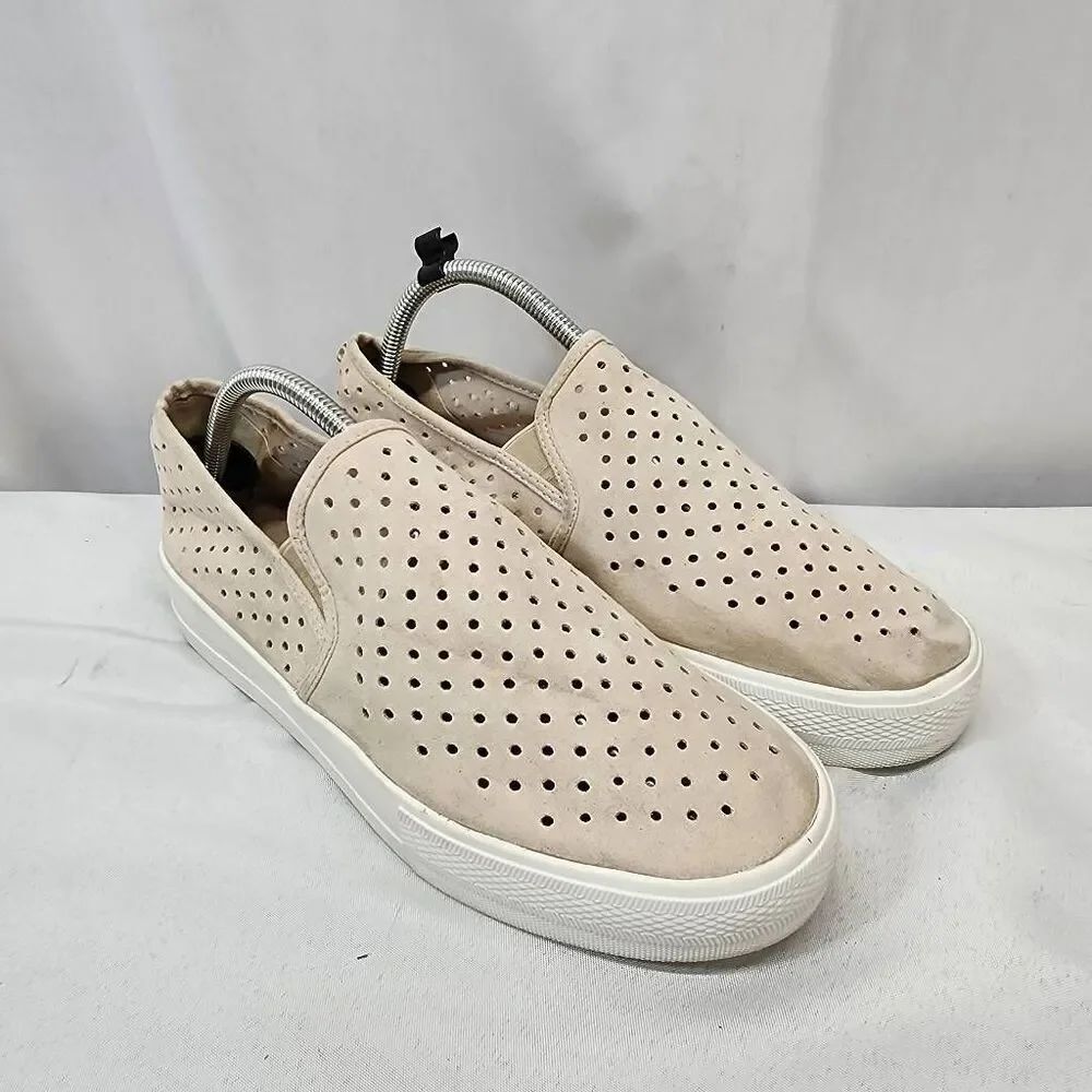 Steve Madden Mens 10 Owen perforated slip on sneaker faux suede